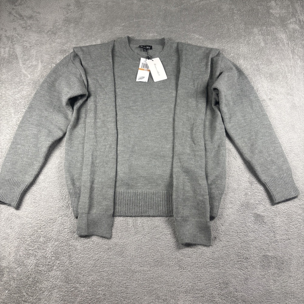 NWT Line & Dot Women's Atlas Over the Shoulder Sleeves Sweater Gray Small